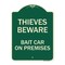 Signmission Thieves Beware Bait Car on Premises Heavy-Gauge Aluminum Architectural Sign, 24" H, G-1824-22821 A-DES-G-1824-22821 - alternate 1